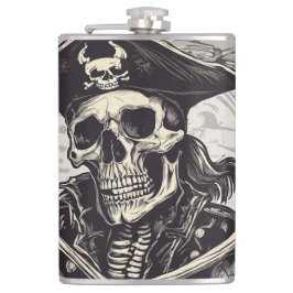 Flasques Pirate Squelette Vinyle Emballé