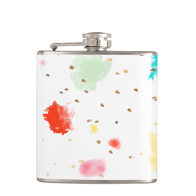 Flasques PixDezines Cupcake Sprinkles/Faux Gold (Devant)