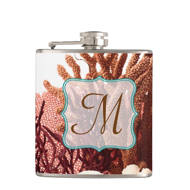 Flasques Plage Corail Star Poisson Sable Monogramme Whiskey (Devant)
