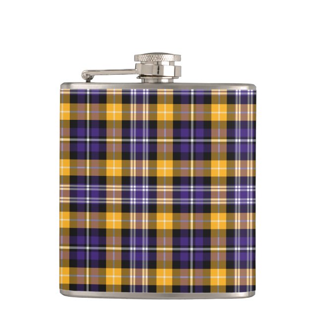 Flasques Plaid sportif d'or pourpre et jaune (Devant)