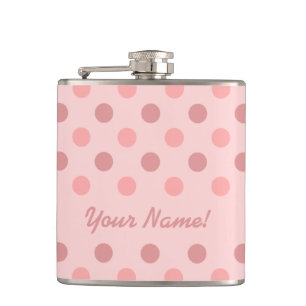 Flasques Poche rose avec ton nom