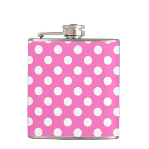 Flasques Pois blancs sur rose