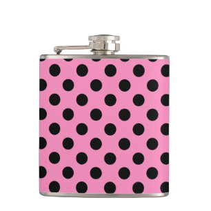 Flasques Pois noirs en rose