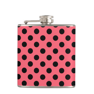 Flasques Pois noirs sur corail