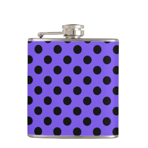 Flasques Pois noirs sur perwinkle