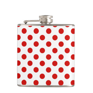 Flasques Pois rouges et blancs
