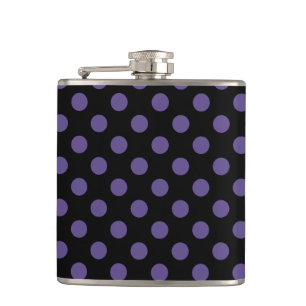 Flasques Pois ultra violets en noir