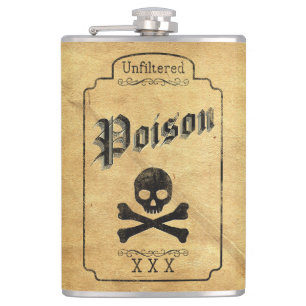 Flasques Poison non filtré - Humour gothique foncé