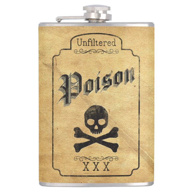 Flasques Poison non filtré - Humour gothique foncé (Devant)