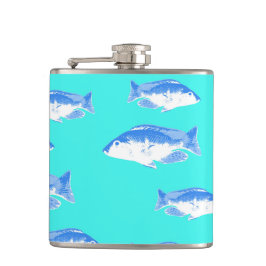 Flasques Poisson bleu turquoise