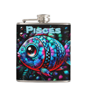 Flasques Poissons Whimsical Big Eyed Poisces Personnalisé