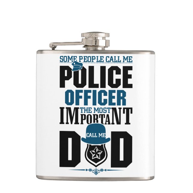 Flasques Police papa | Application de la loi | FÊTE DES PÈR (Devant)