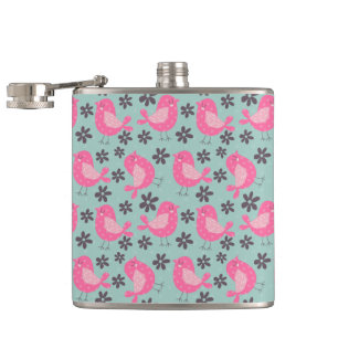 Flasques Polka Dot Birds and Flowers