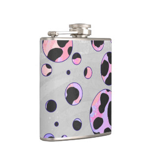 Flasques Polka noire et rose de Dalmatie Imprimer