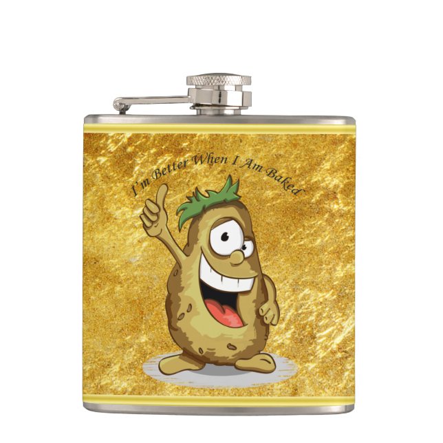 Flasques Pomme de terre de personnage de dessin animé avec (Devant)