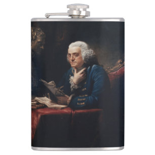 Flasques Portrait de pouce, Benjamin Franklin Père fondateu