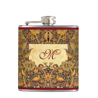 Flasques Pré Raphaelite Wm. MONOGRAMME PERSONNALISABLE Morr