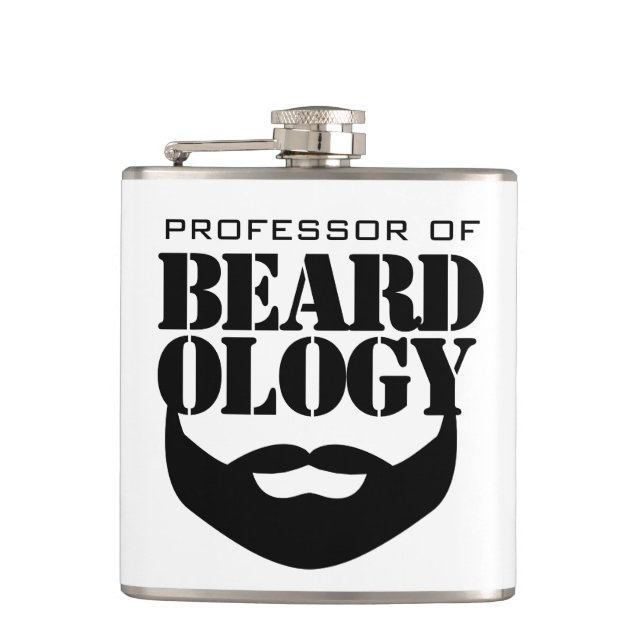 Flasques Professeur amusant de Beardologie (Devant)