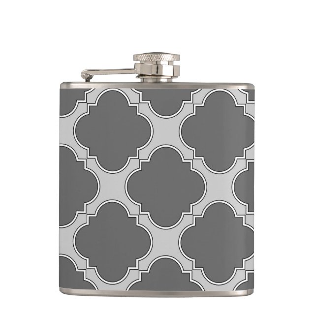 Flasques Quatrefoil dans les tons gris (Devant)