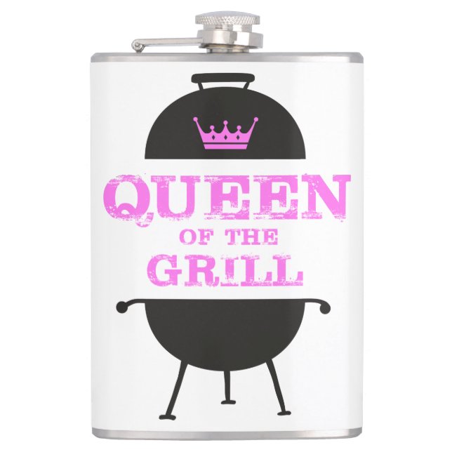 Flasques Queen Of The Grill, Couronne Rose (Devant)