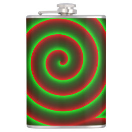 Flasques Quer mudar ou vermelho ? Espiral verde chamativo.