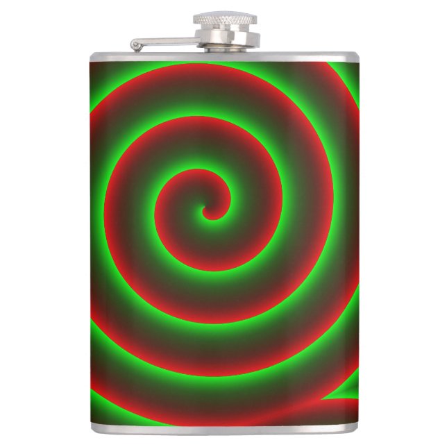 Flasques Quer mudar ou vermelho ? Espiral verde chamativo. (Devant)