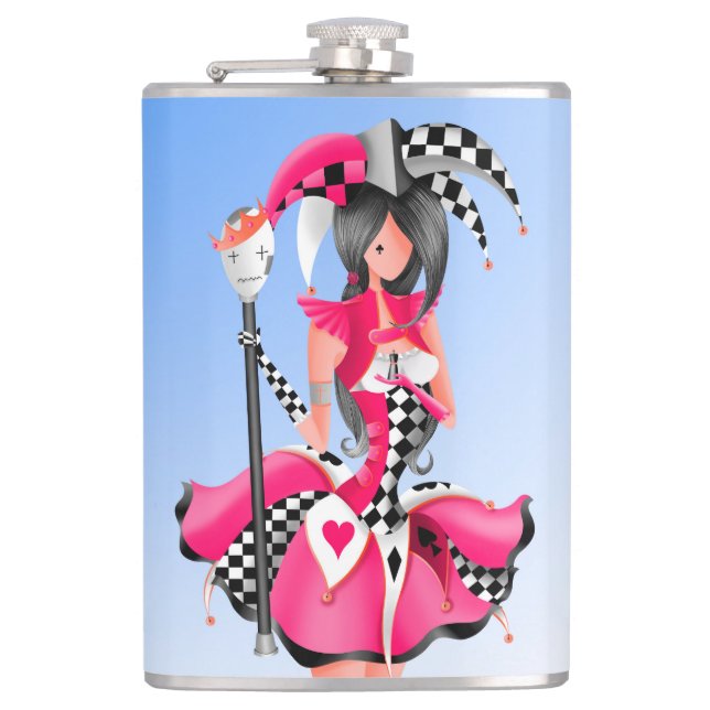 Flasques Quirky Jester & Puppet King Red (Devant)