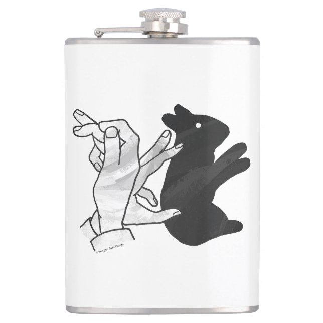 Flasques Rabbit Silhouette main (Devant)