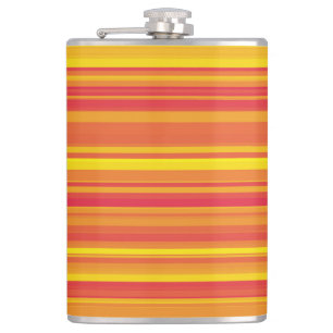 Flasques Rayures Orange Rouge Jaune