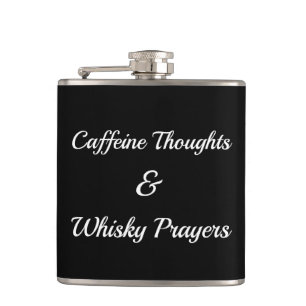 Flasques Réflexions sur la caféine et prières de Whisky