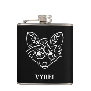 Flasques Renard tribal noir et blanc