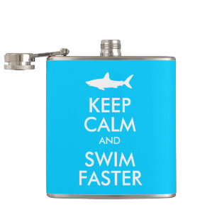Flasques Requin drôle Garder son calme et nager plus vite P