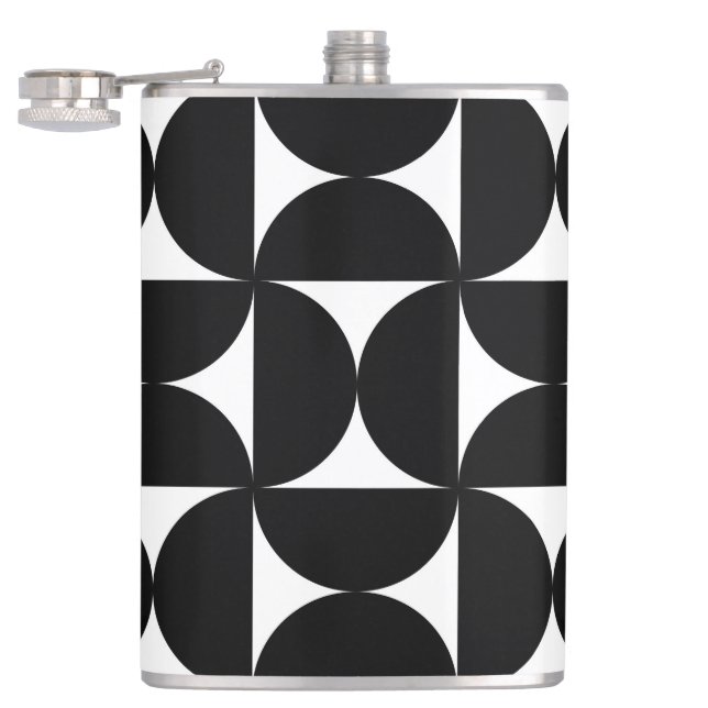 Flasques Retro Minimalist Style Black Geometric Bauhaus (Ouvert)