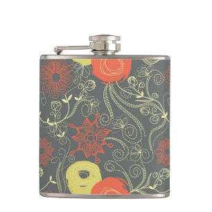 Flasques Rétro motif floral