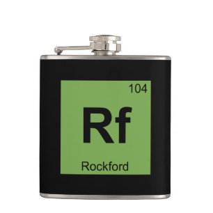 Flasques Rf - Symbole du tableau périodique de la chimie de