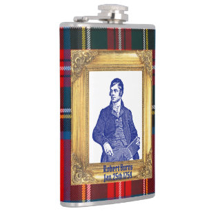 Flasques Robert Burns Royal Stewart Plaid Jan 25 Cocktail