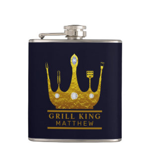Flasques Roi du grill BBQ Couronne Navy Faites-le vous-même