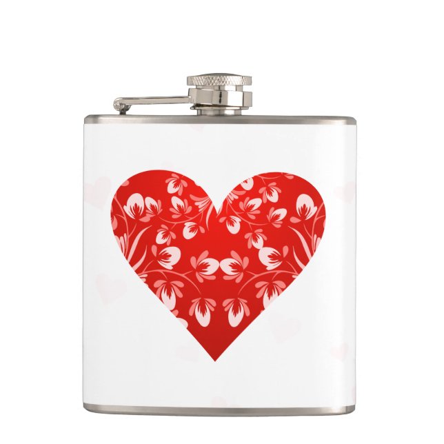 Flasques Romantique Floral Valentine Coeur (Devant)