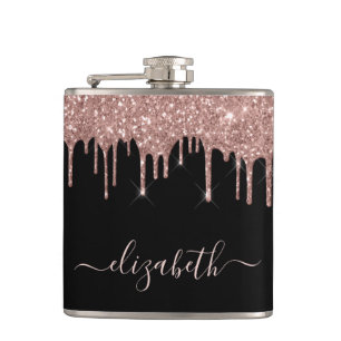 Flasques Rose Gold Parties scintillant Drives personnalisée