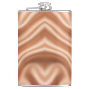 Flasques Rose Gold Satin Soie Motif Abstrait Luxe