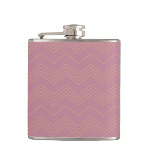 Flasques Rose, simple, moderne, cool, motif en zigzag tenda