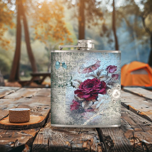 Flasques Rose victorien Ephemera