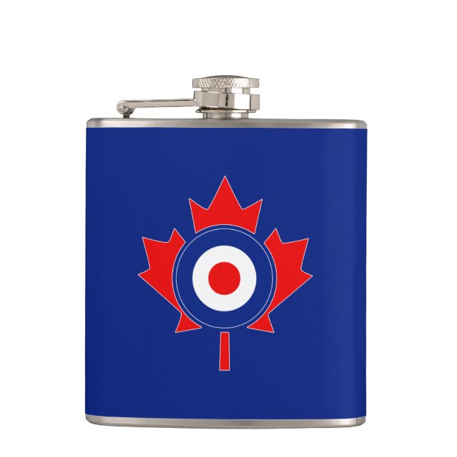 Flasques Roundel Mod de feuille d'érable canadienne (Devant)