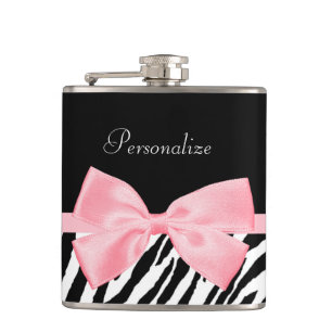 Flasques Ruban rose-clair doucement Girly chic d'impression
