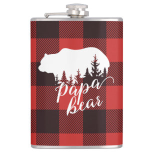 Flasques Russe Pays Papa Ours Flannel Plaid