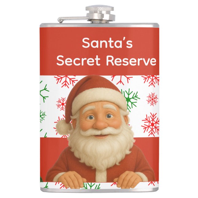 Flasques Santa Face | North Pole Spirits Christmas Vinyl Wr (Devant)