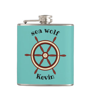 Flasques "SEA WOLF", volant, personnalisation