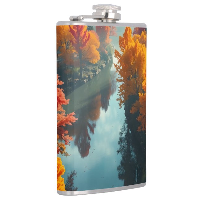 Flasques Serene River Shore Reflection Nature Art  (Droite)