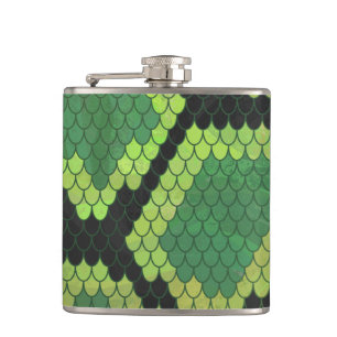 Flasques Serpent noir et vert