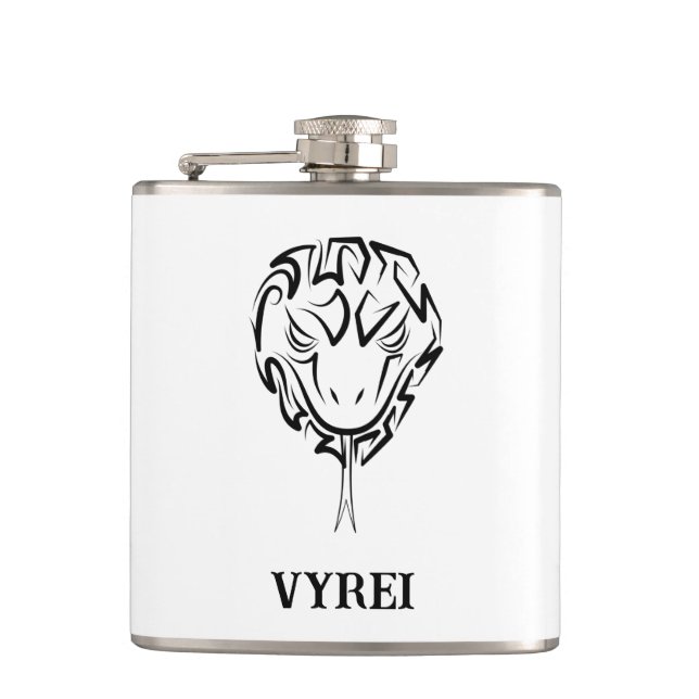 Flasques Serpent tribal noir et blanc (Devant)